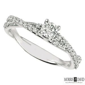 0.50 Carat Natural Diamond Engagement Ring G SI 14K White Gold
